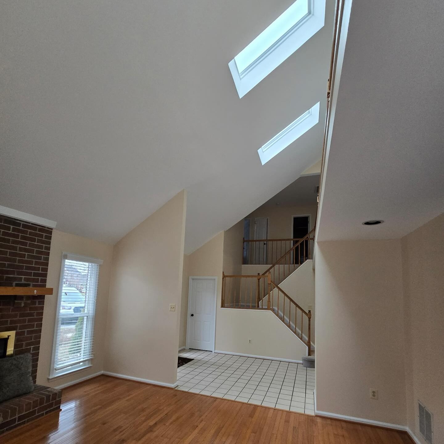 Interior painting of walls, ceiling, surrounding areas, for smooth and flawless coverage in Maryland home