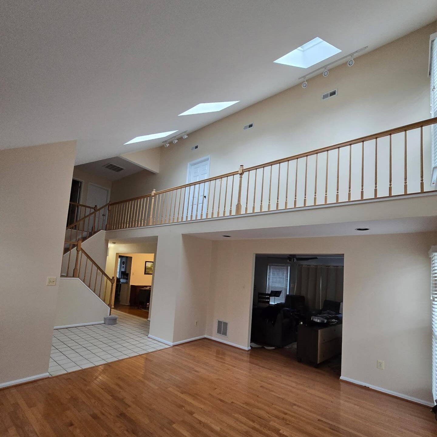 Interior painting of walls, ceiling, surrounding areas, for smooth and flawless coverage in Maryland home