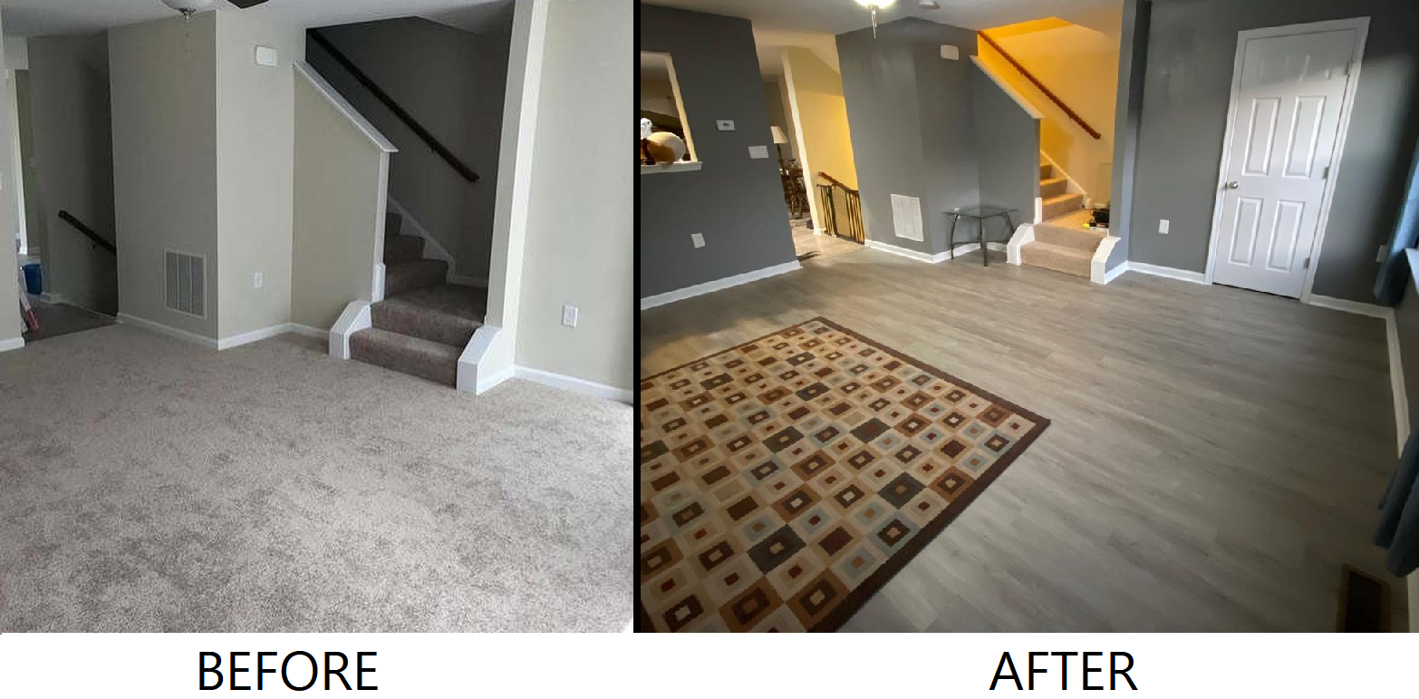 Paint interior house before and after